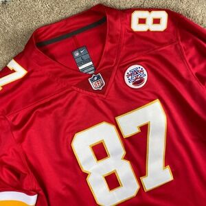 Nike On Field NFL Kansas City Chiefs Travis Kelce 87 Jersey Mens Large Sewn